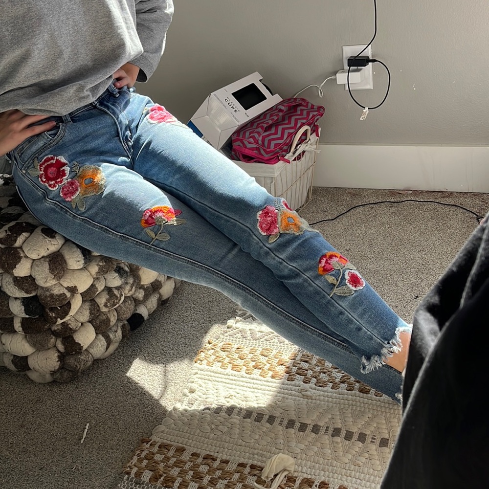 Indigo Rein Floral Jeans
